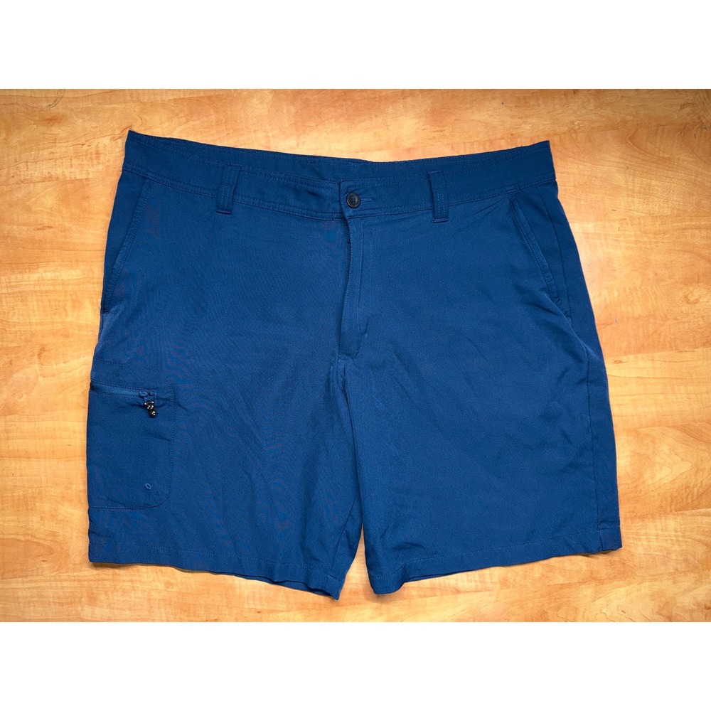 Magellan Outdoors Fish Gear Mens Blue Water Repellent Fishing Shorts Size 38